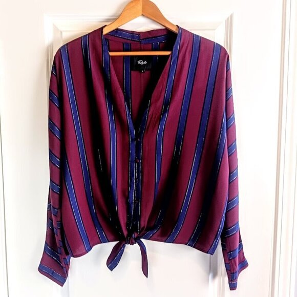 Rails Sloane Janiero Metallic Stripe Top - Size Large - Picture 1 of 6